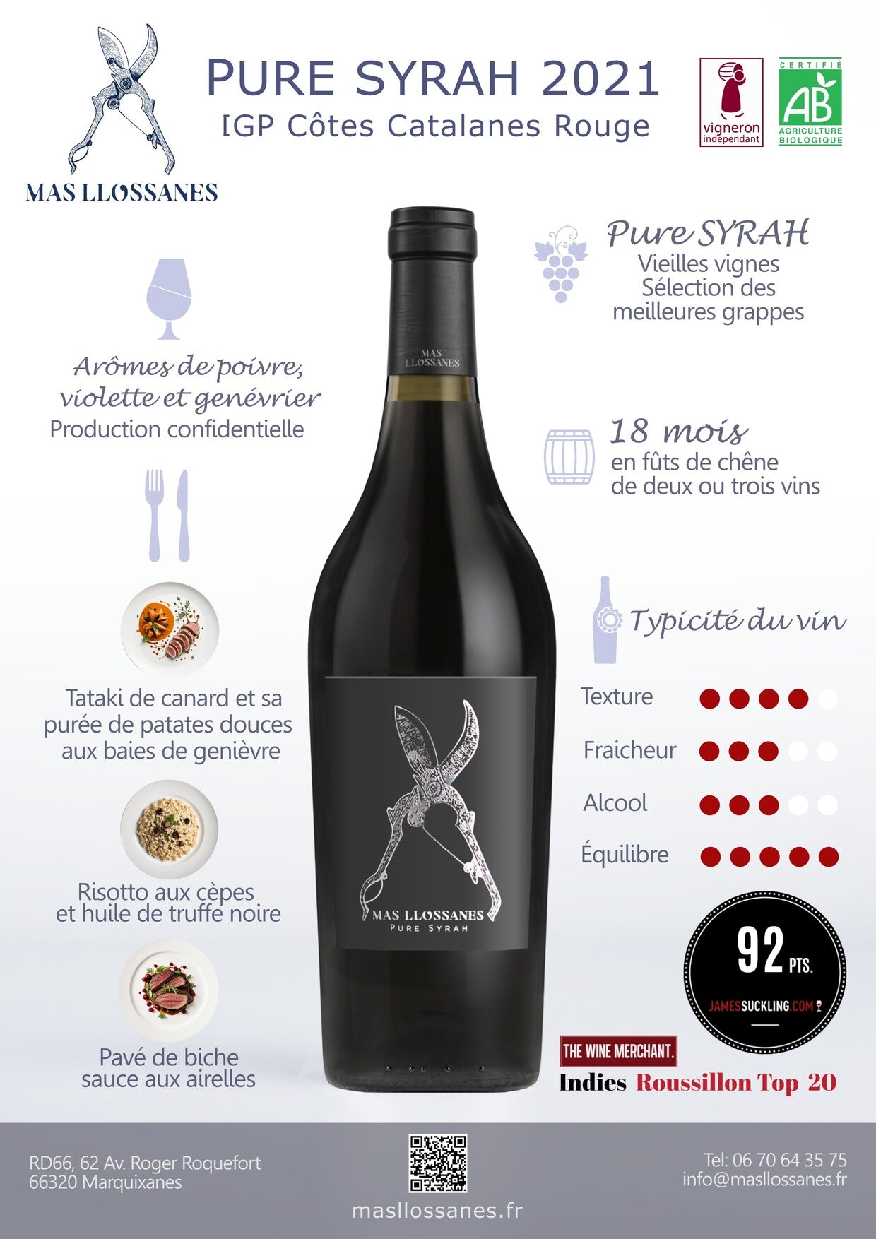 PURE SYRAH 2021 – Rotwein aus Höhenlagen, biologisch & biodynamisch produziert