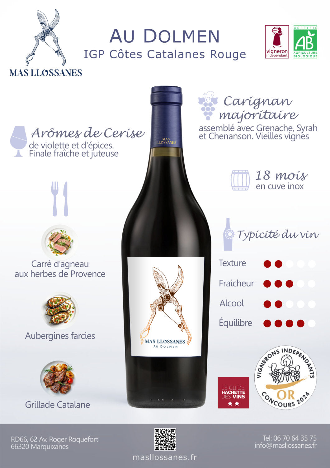 AU DOLMEN 2020 – Biologischer und biodynamischer Rotwein aus Höhenlagen
